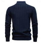 men's textured half-zip sweater