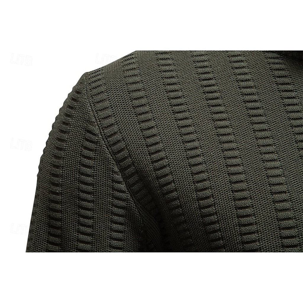 men's textured half-zip sweater