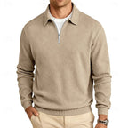 men's textured quarter-zip pullover