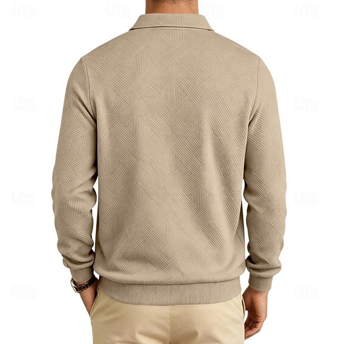 men's textured quarter-zip pullover