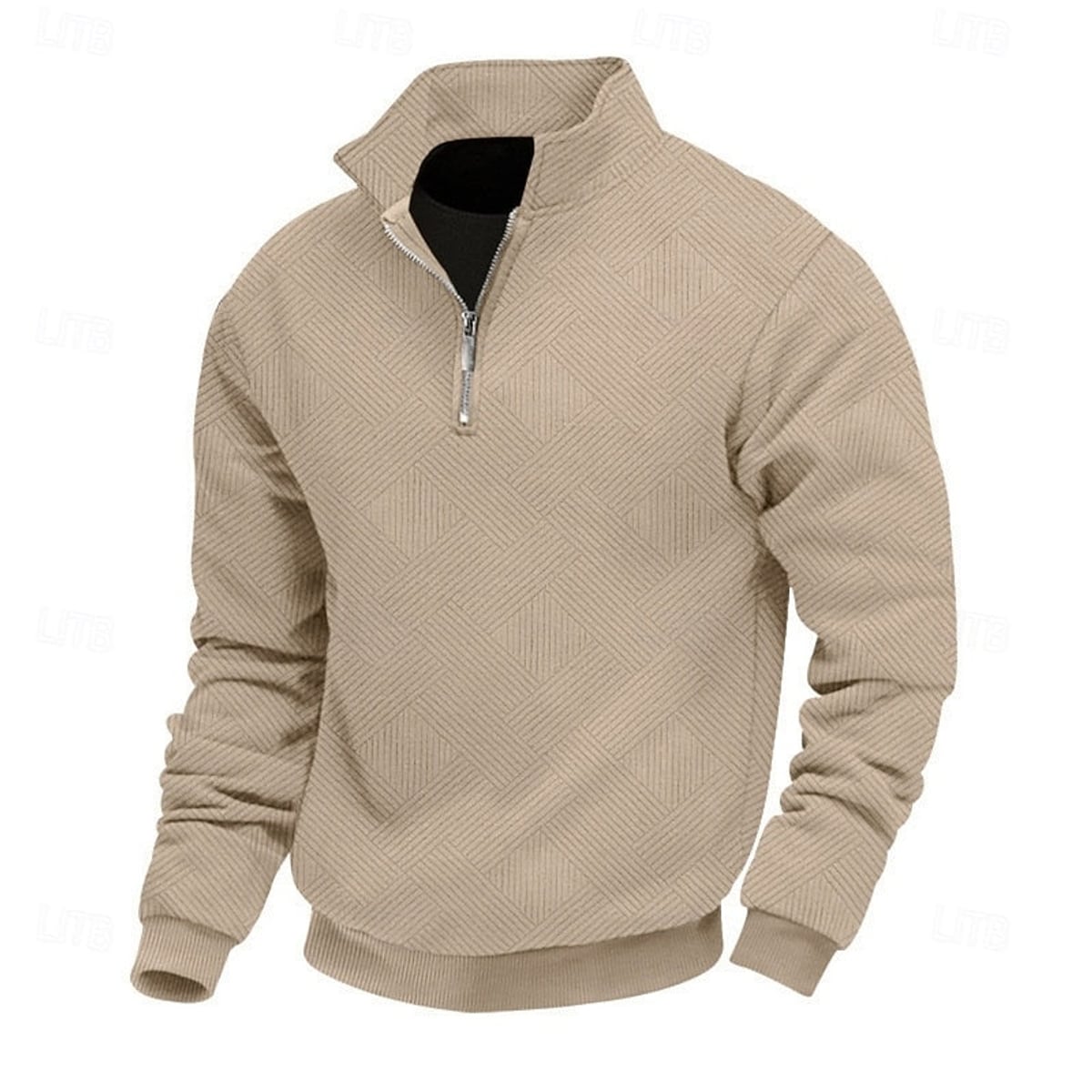 men's textured quarter-zip pullover