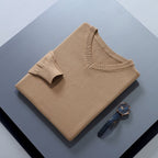 men's v-neck knit sweater in khaki