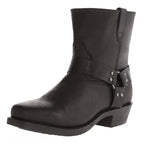 men's western harness ankle boots in black