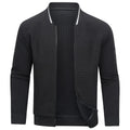 men's zip pullover sweater in black