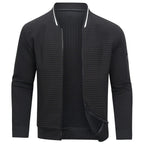 men's zip pullover sweater in black