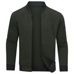 men's zip pullover sweater in green