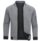 men's zip pullover sweater in gray