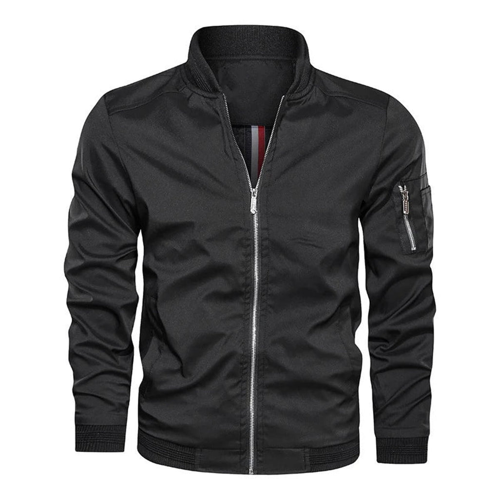 men's zip-up bomber jacket