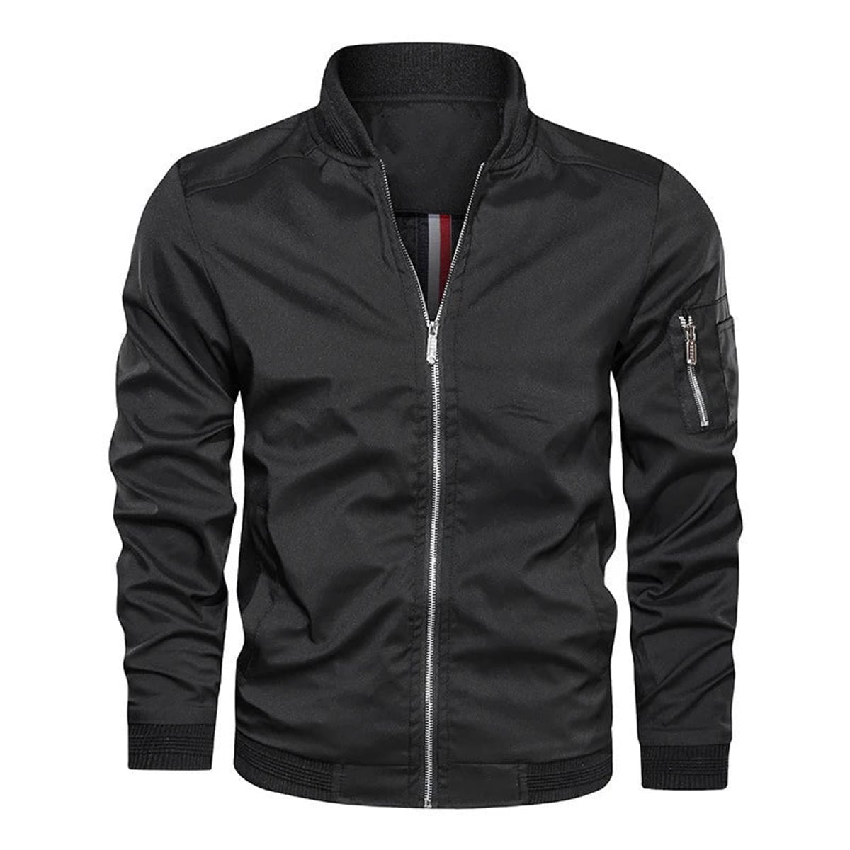 men's zip-up bomber jacket