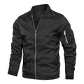 men's zip-up bomber jacket in black