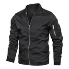 men's zip-up bomber jacket in black