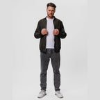men's zip-up bomber jacket