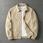 men's zip-up bomber jacket in beige