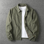men's zip-up bomber jacket in khaki