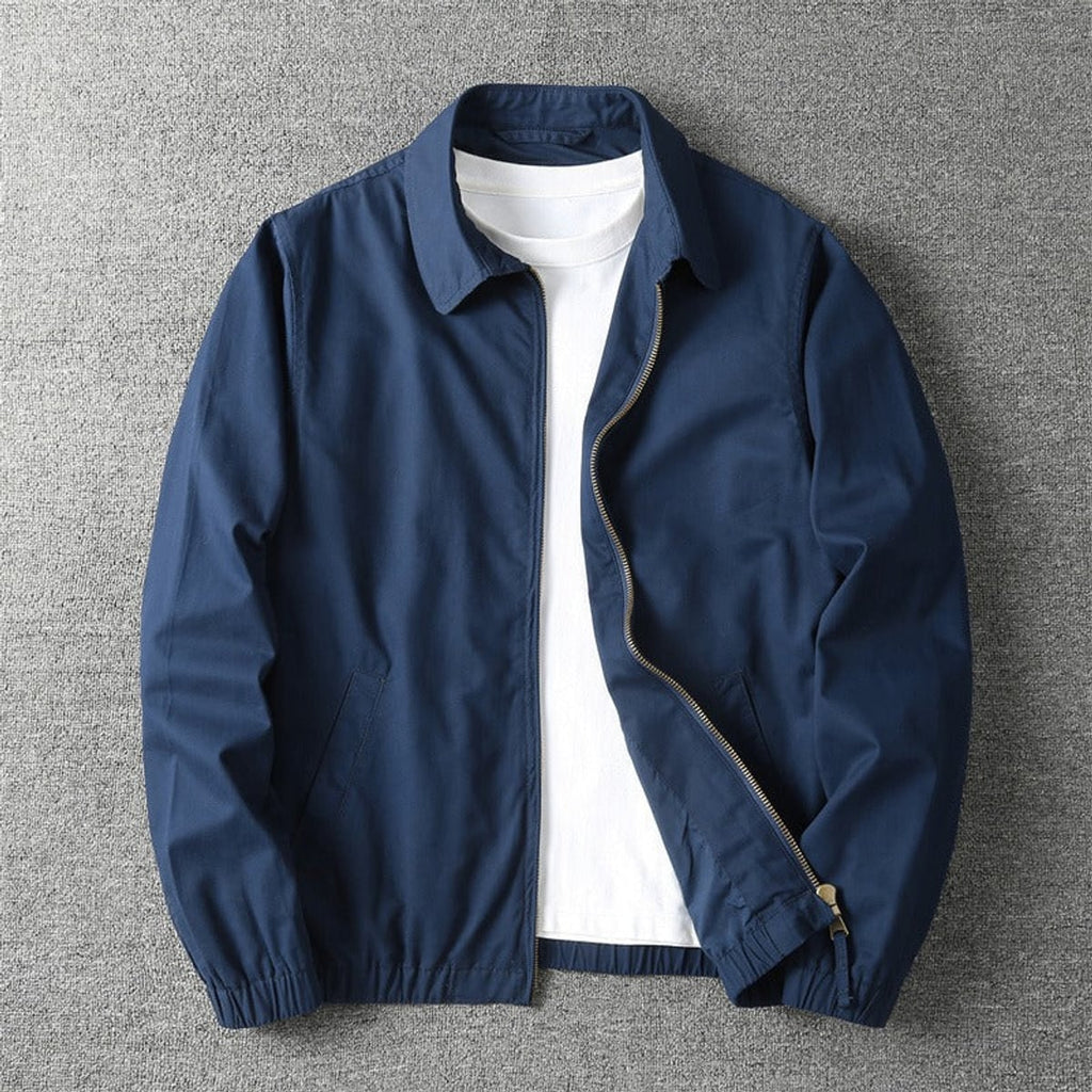 men's zip-up bomber jacket in navy