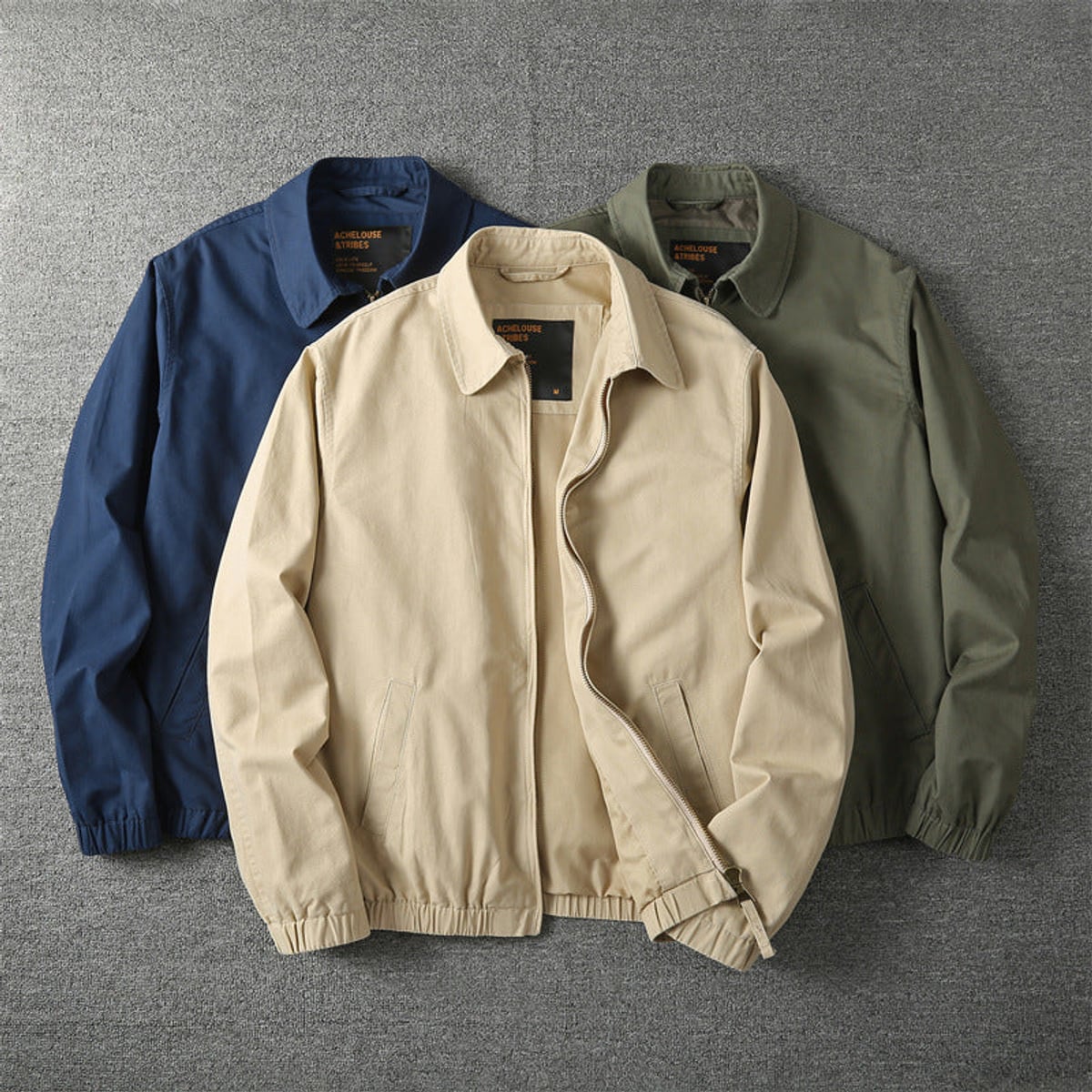 men's zip-up bomber jacket 