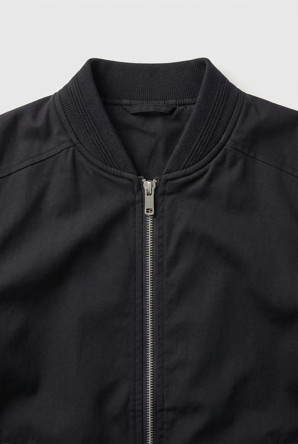 men's zip-up bomber jacket in extended sizes in black