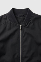 men's zip-up bomber jacket in extended sizes in black