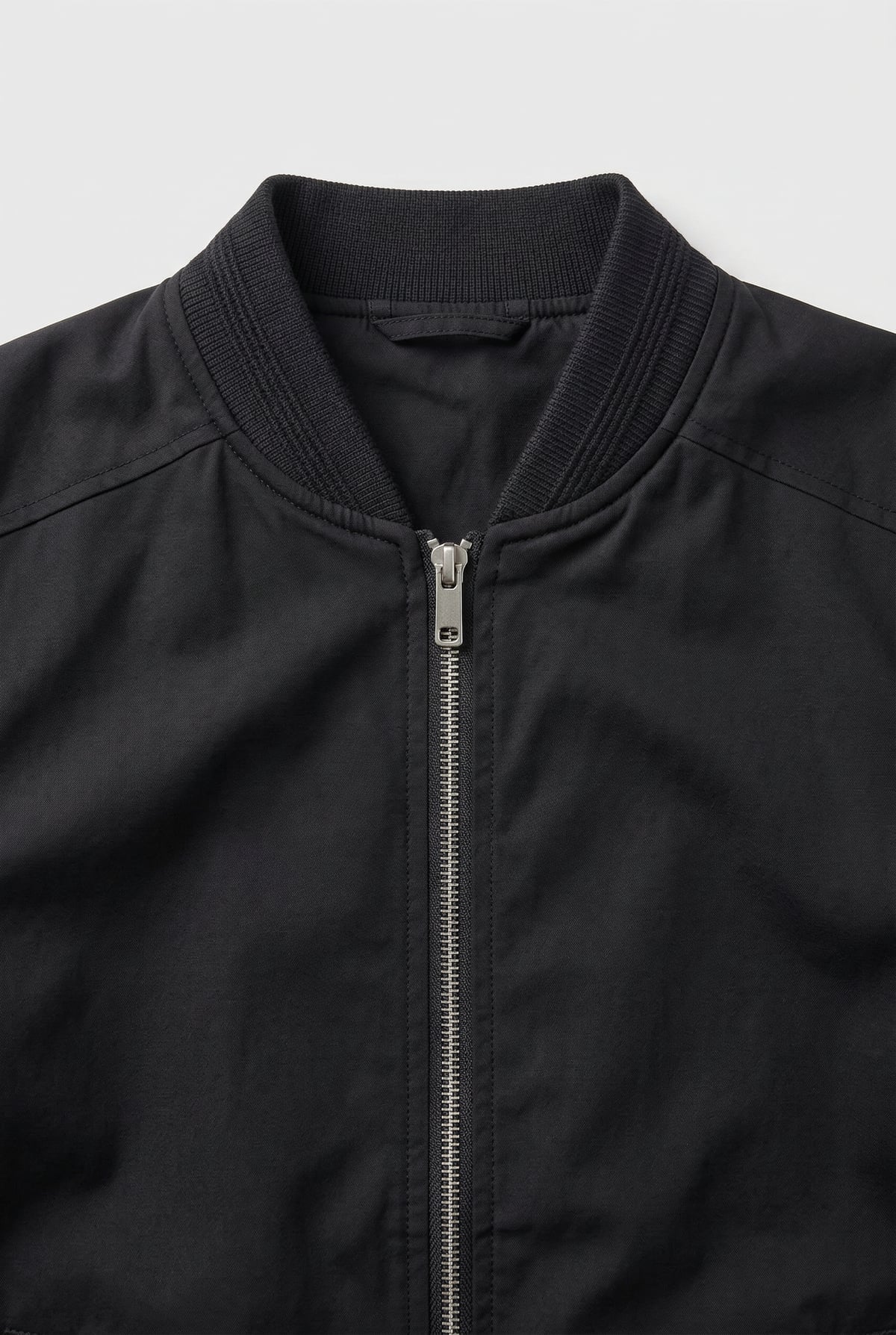 men's zip-up bomber jacket in extended sizes in black