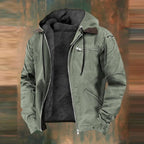 men's zip-up multi-pocket jacket in green