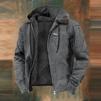 men's zip-up multi-pocket jacket in gray