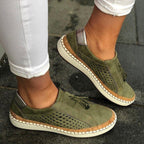 women's arch support slip-on shoes in green
