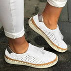 women's arch support slip-on shoes in white