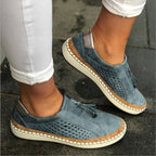 women's arch support slip-on shoes in blue