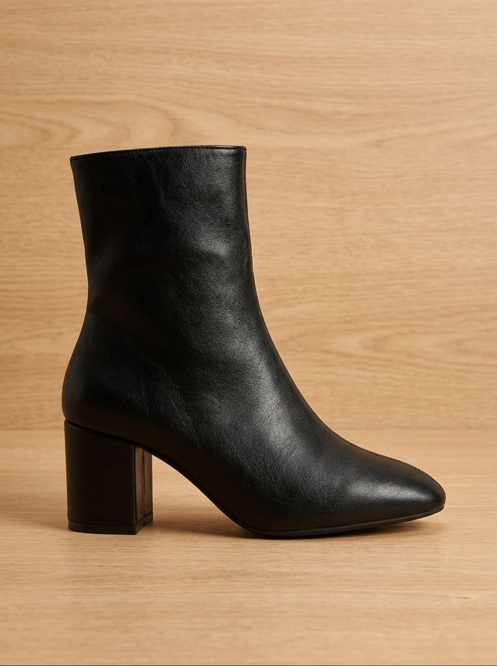 women's block heel ankle boots in black