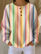 women's colour block henley sweatshirt in style 10