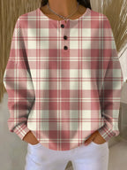 women's colour block henley sweatshirt in style 2
