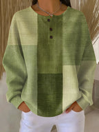 women's colour block henley sweatshirt in style 4