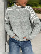 women's colour block henley sweatshirt in style 5