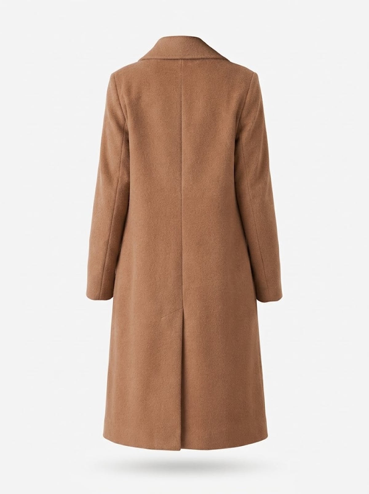 women's double-breasted longline coat in khaki