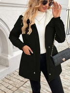 women's hooded drawstring jacket