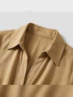 women's long sleeve wrap maxi dress in khaki