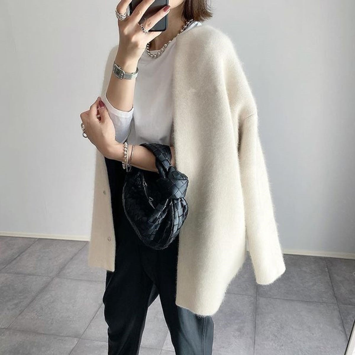 women's oversized button-up cardigan sweater