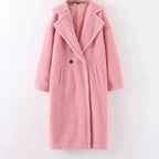 women's oversized hooded fleece jacket in pink