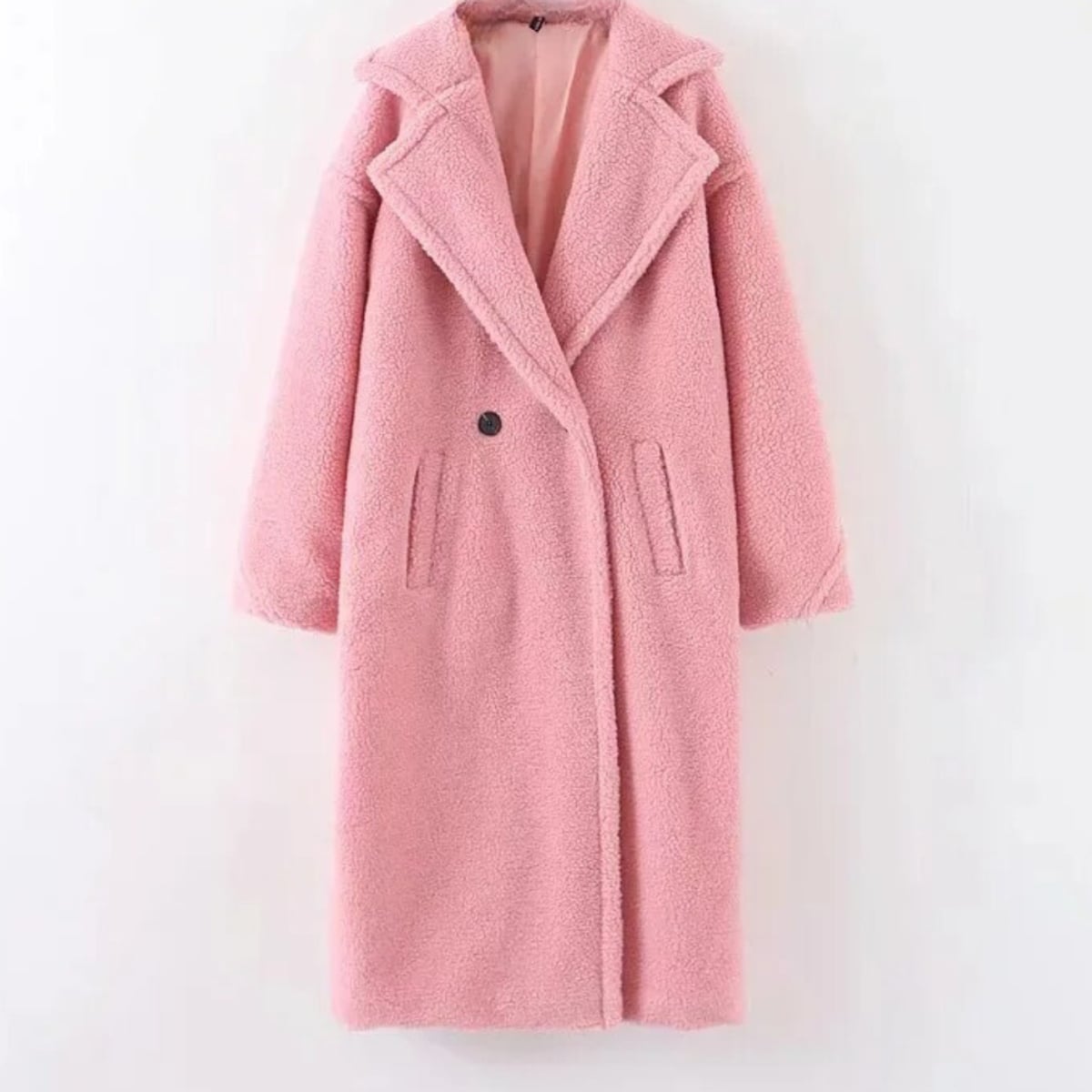 women's oversized hooded fleece jacket in pink