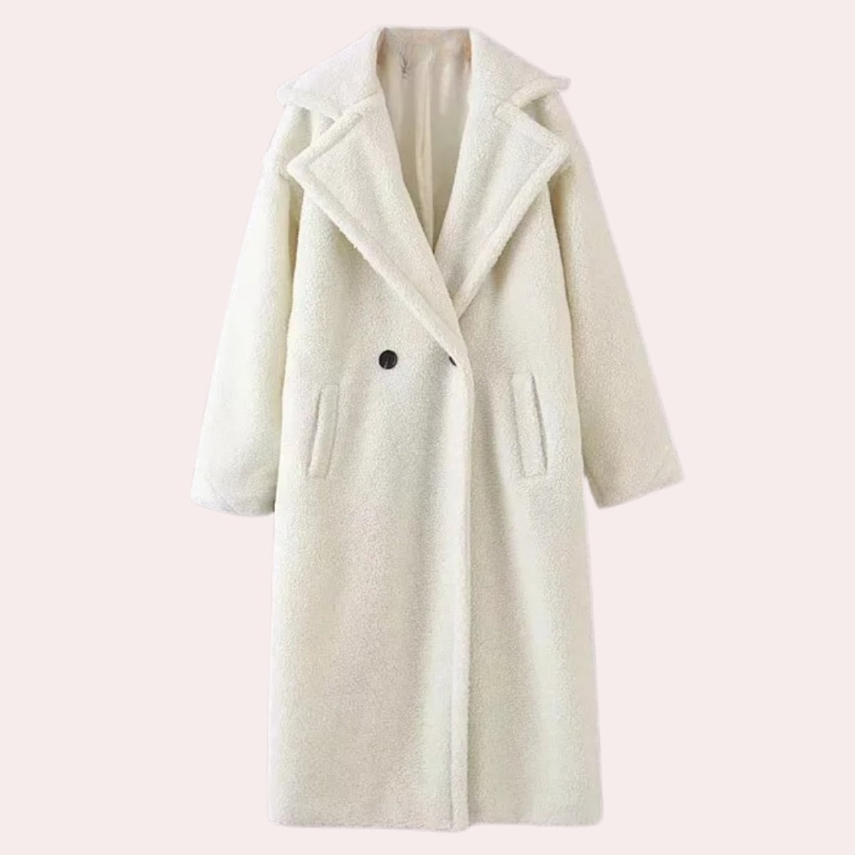 women's oversized hooded fleece jacket in white