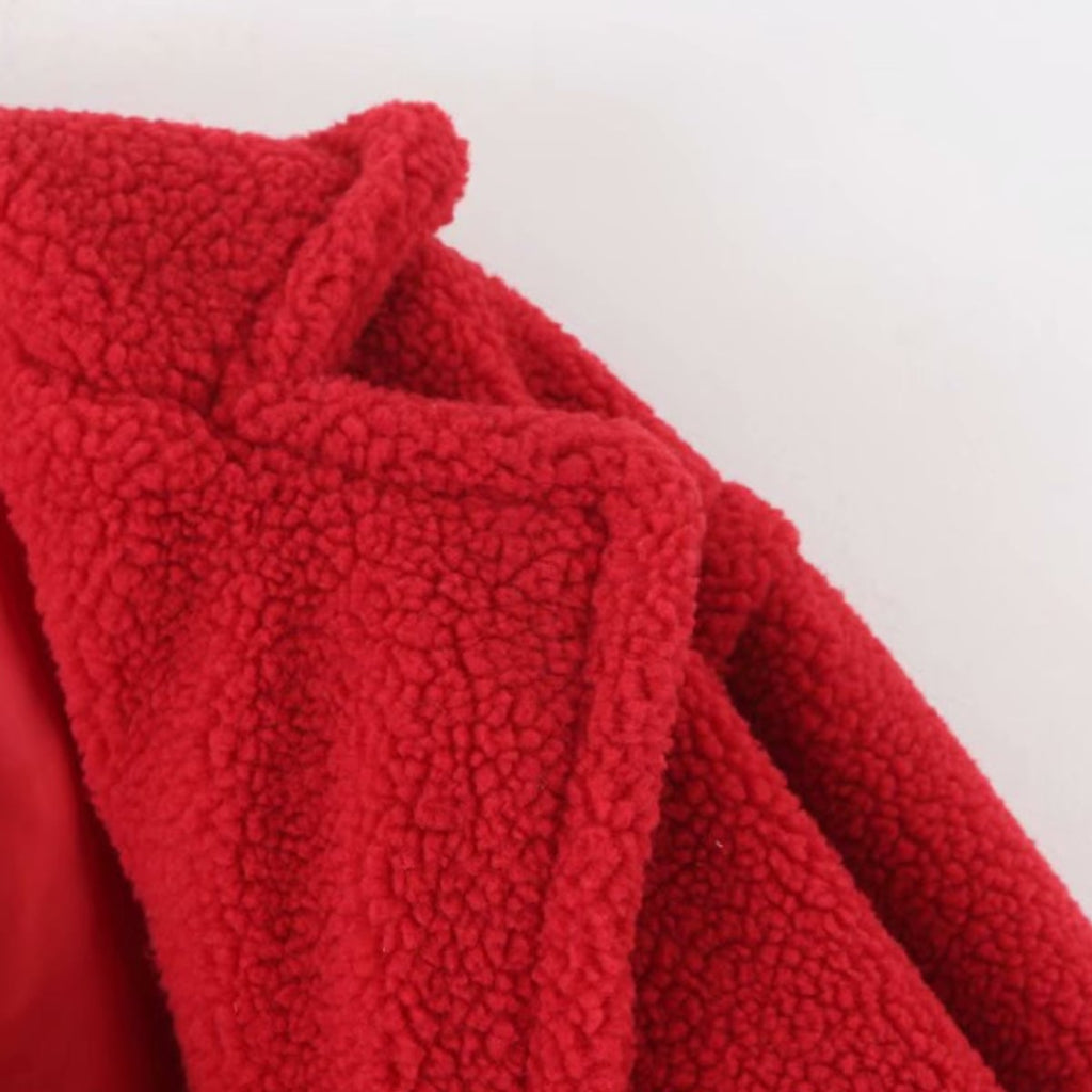 women's oversized hooded fleece jacket