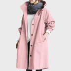 women's oversized hooded windbreaker coat in pink