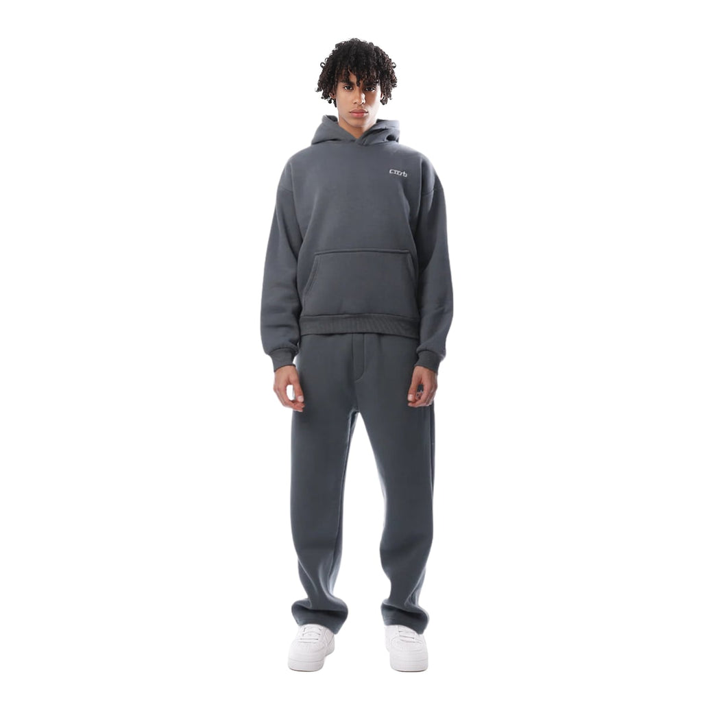 women's oversized hoodie tracksuit set in gray