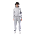 women's oversized hoodie tracksuit set in light gray