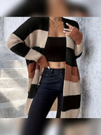 women's oversized longline cardigan sweater in black
