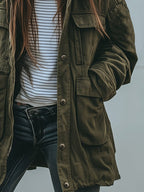 women's oversized military jacket