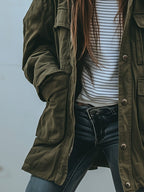 women's oversized military jacket