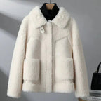 women's oversized shrug teddy jacket in beige