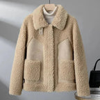 women's oversized shrug teddy jacket in khaki