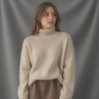 women's oversized turtleneck sweater